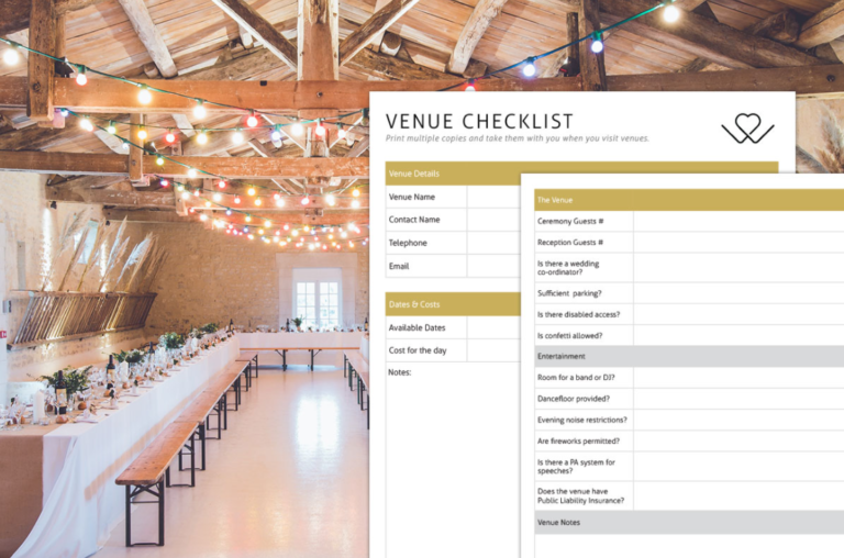 wedding venue checklist