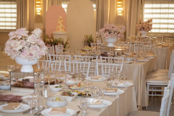 banquet hall table spread 3