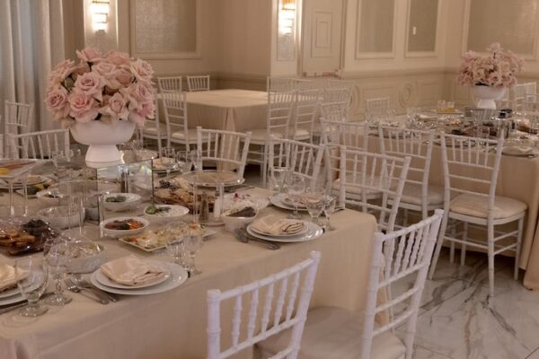 banquet hall table spread 2